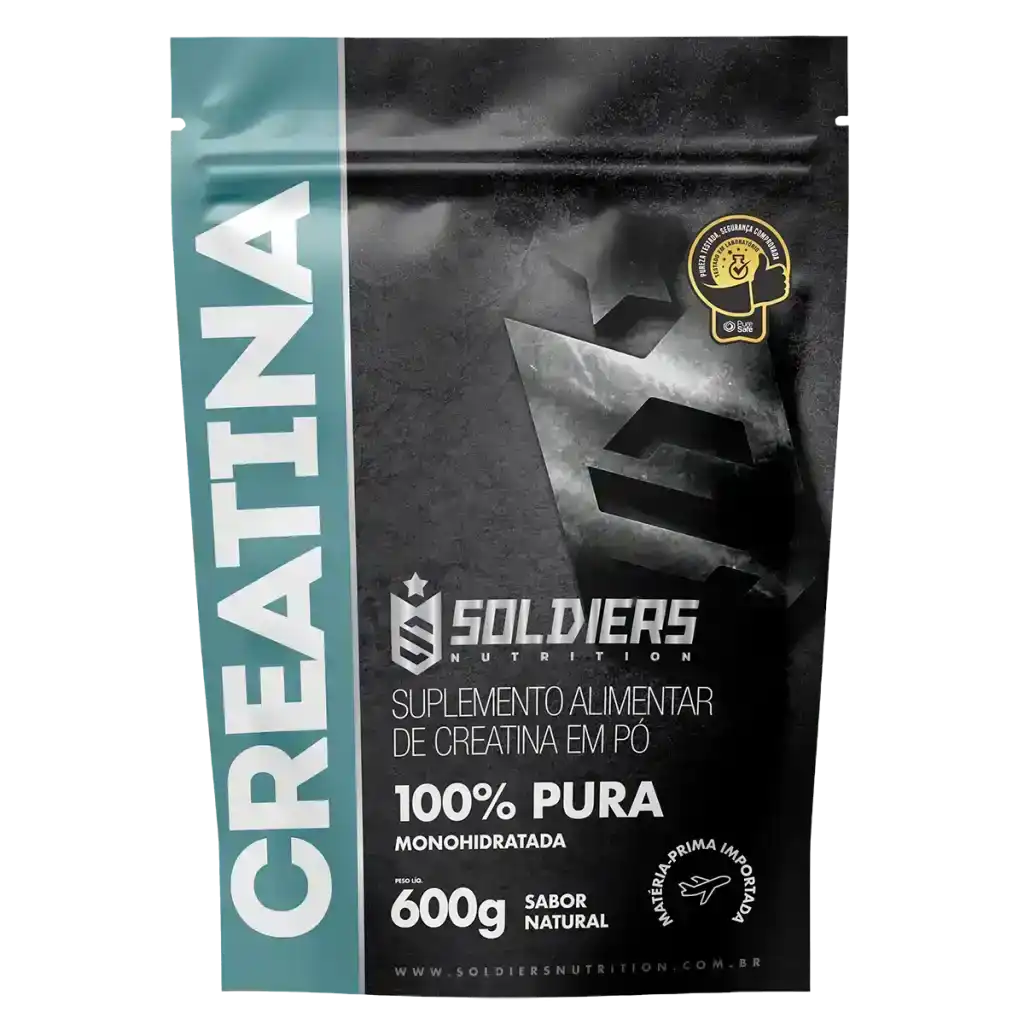 Creatina Monohidratada 600 - 100% Pura Importada - Soldiers Nutrition