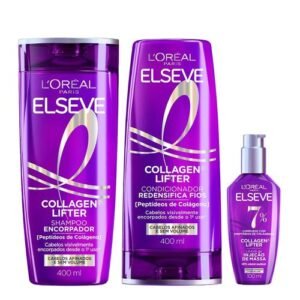 Kit L'Oréal Paris Elseve Collagen Lifter Shampoo 400ml + Condicionador 400ml + Leave-In 100ml