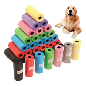 Kit 15 Refil Cata Caca Rolinhos Pet Sacolas Saquinho Lixo Cor Sortida