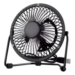 Mini Ventilador Usb Mesa Portátil Silencioso Preto Compacto Plástico