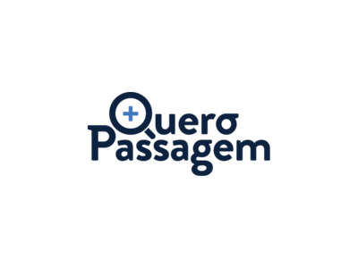 Logotipo oficial Quero Passagem para comprar passagem de ônibus online mais barato no portal Garimpada.