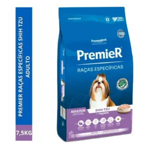 Ração Seca Premier Shih Tzu Cão Pequeno Frango 7.5kg