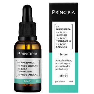 Sérum Principia Mix-01 Niacinamida + Ácido Glicólico + Ácido Tranexâmico + Ácido Salicílico 30ml