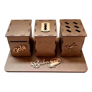 Suporte Barbeiro Porta Tesoura Gola Descarte Lamina Navalha