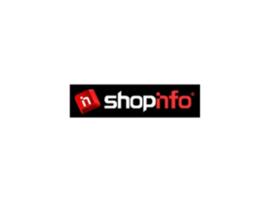 Logotipo oficial da ShopInfo apontando para o link seguro do portal Garimpada, ideal para quem busca comprar computadores ShopInfo com segurança contra fraudes.