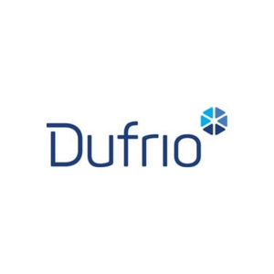 Logotipo oficial da marca Dufrio com foco em ar-condicionado e refrigeração no site Garimpada.