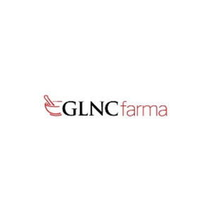 Logotipo oficial da farmácia de manipulação GLNC Farma no site Garimpada