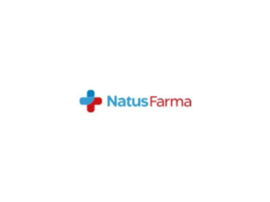 Logotipo oficial da rede de farmácias Natus Farma no site Garimpada